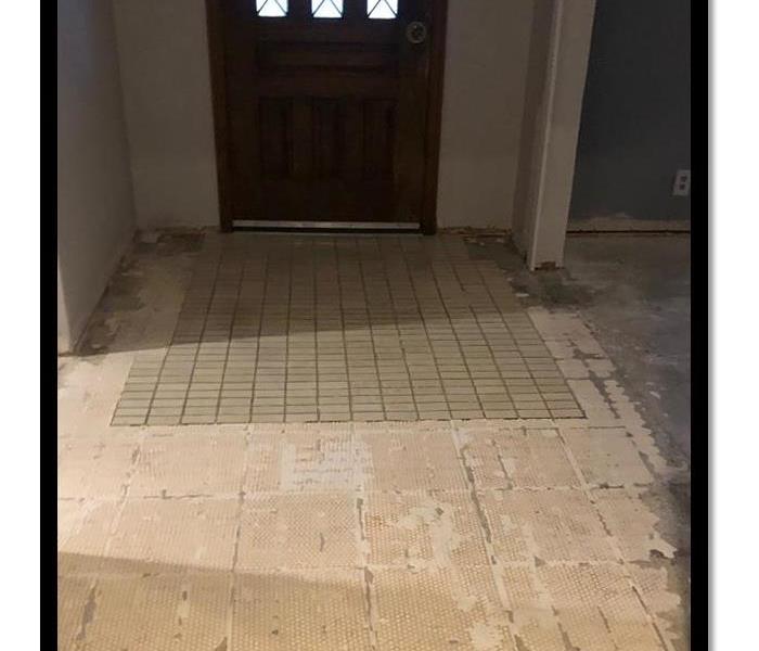 Tile removed from entry