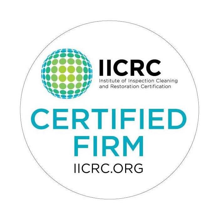 Photo with IICRC Logo that says certified firm